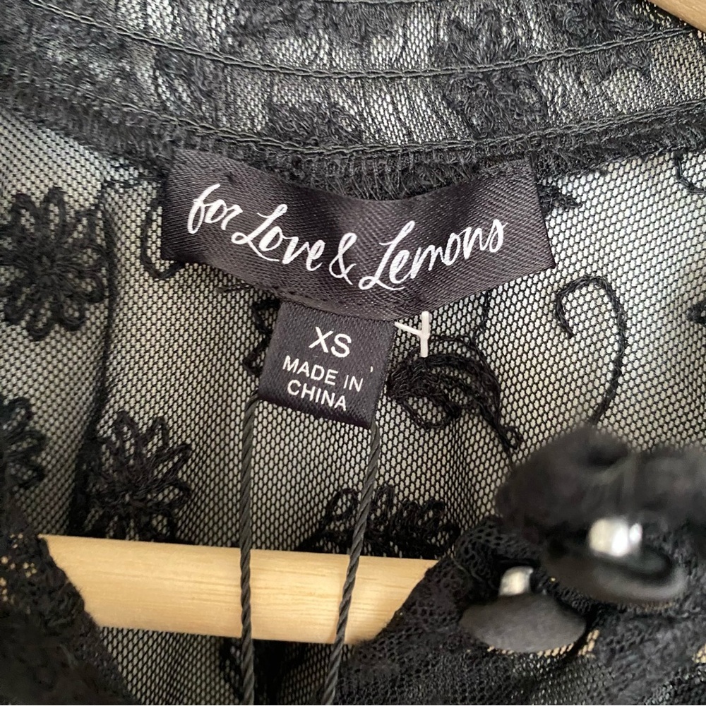 For Love & Lemons Midnight black lace top, size XS - Picture 6 of 8